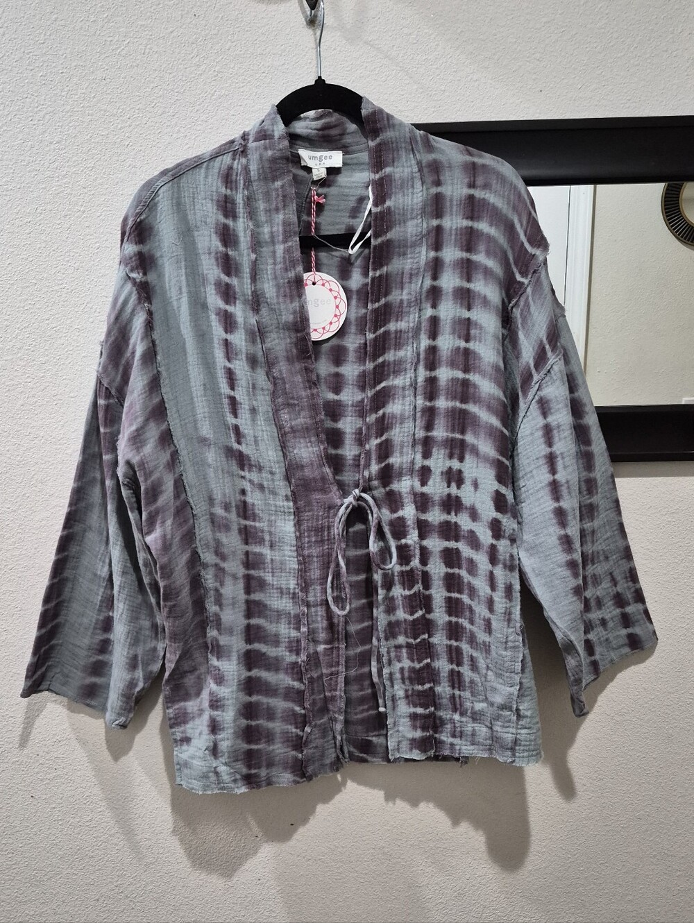 Umgee Tie Dye Cotton Open Front Kimono Cardigan Small, Med, Lrg Available NWT